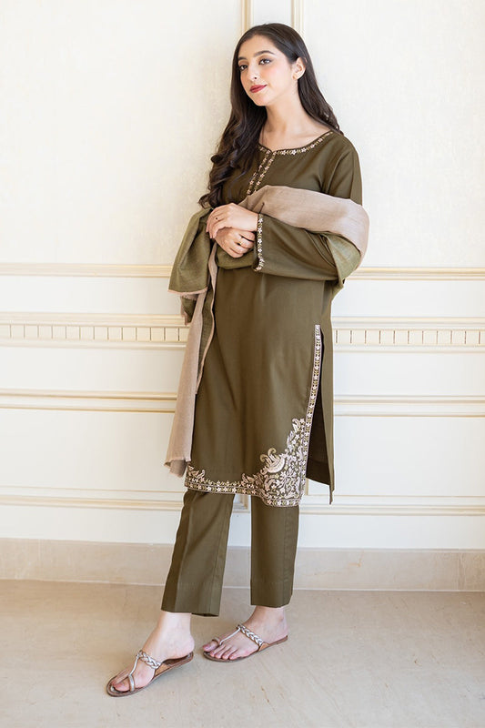 AISLING- 3PC DHANAK EMBROIDERED AP-W74