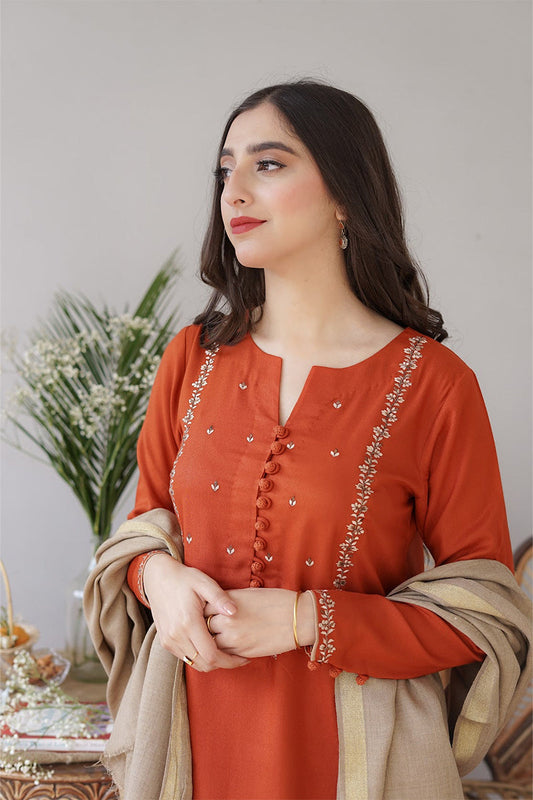 AISLING - 3PC DHANAK EMBROIDERED AP-W165
