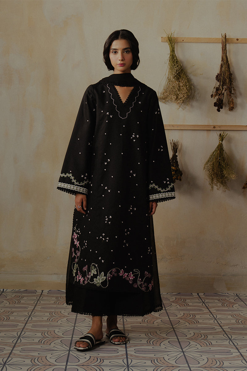 ZIVA - 3PC DHANAK EMBROIDERED AP-W203