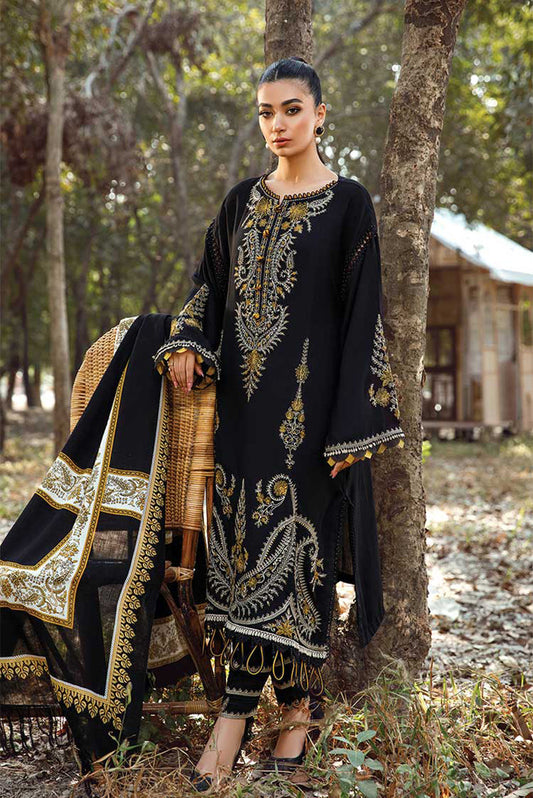 MARIA B - 3PC DHANAK EMBROIDERED AP-W174B