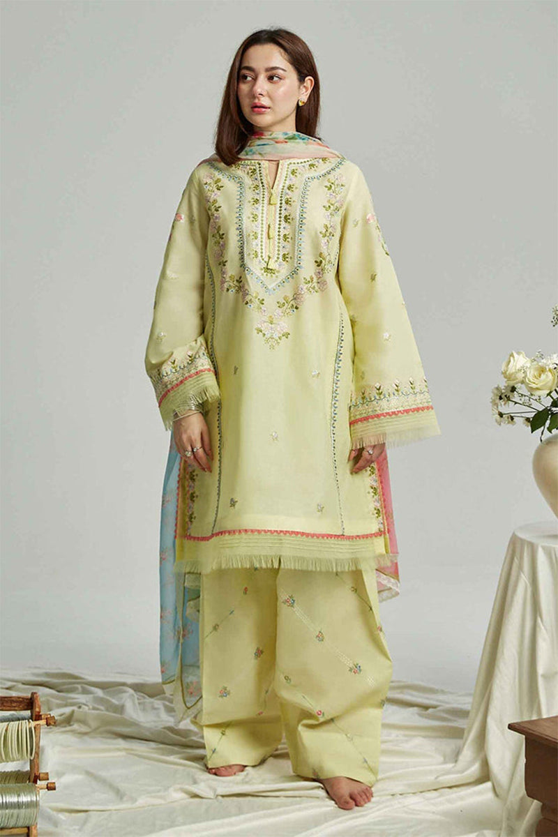 ZARA SHAH JAHAN - 3PC LAWN EMBROIDERED AP-S117